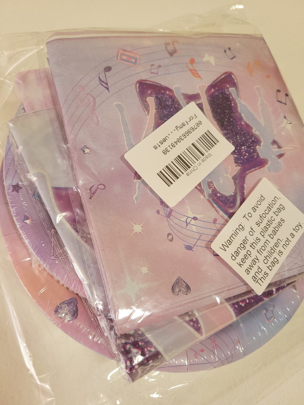 Purple Party Tableware Set
